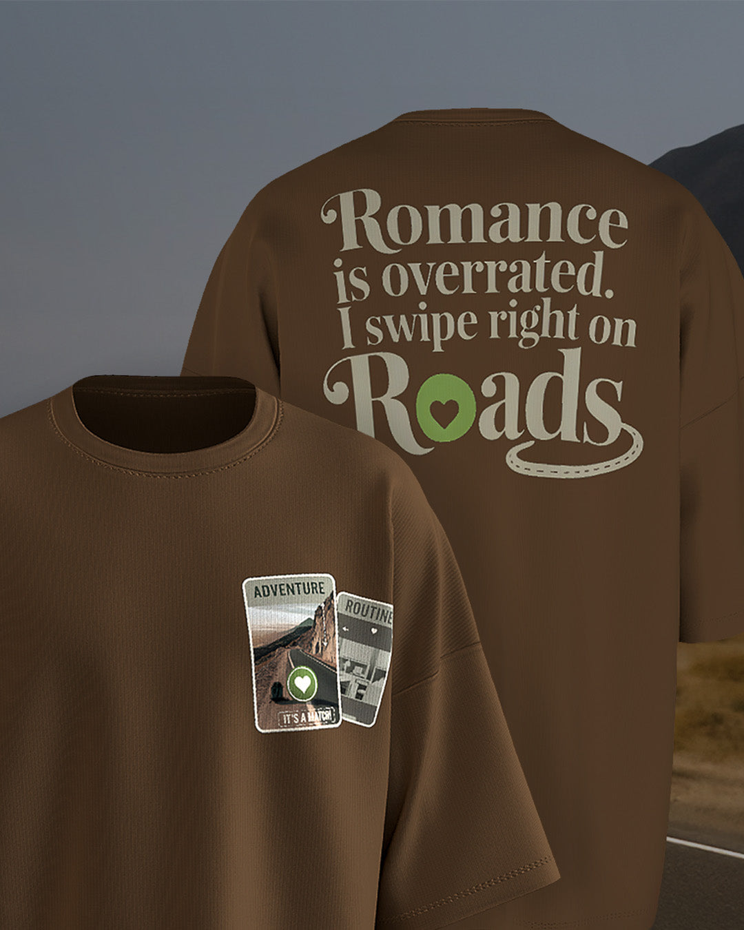 Highway Essential - Oversized Travel & Rider T-Shirts for Road Trips | BAKAW