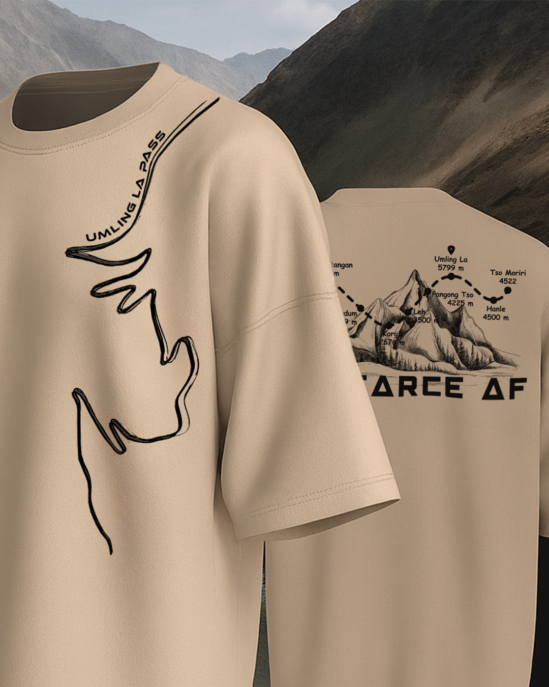 Mountain Essentials - Oversized Mountain-Inspired T-Shirts for Travel | BAKAW