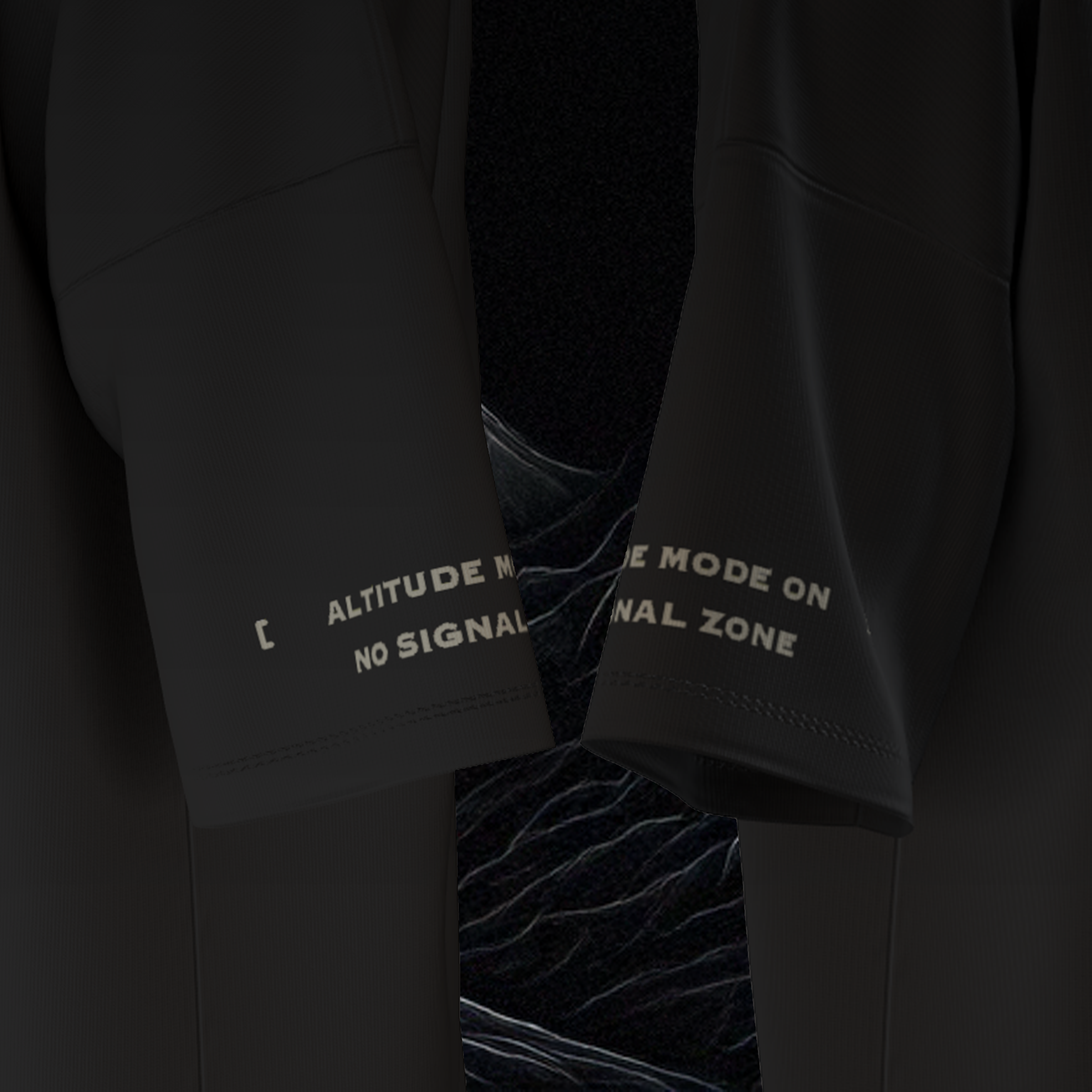 Kargil Oversized T-Shirt - Black- Sleeves View - Unisex Streetwear