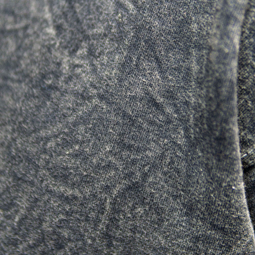 Close-up of textured acid wash fabric