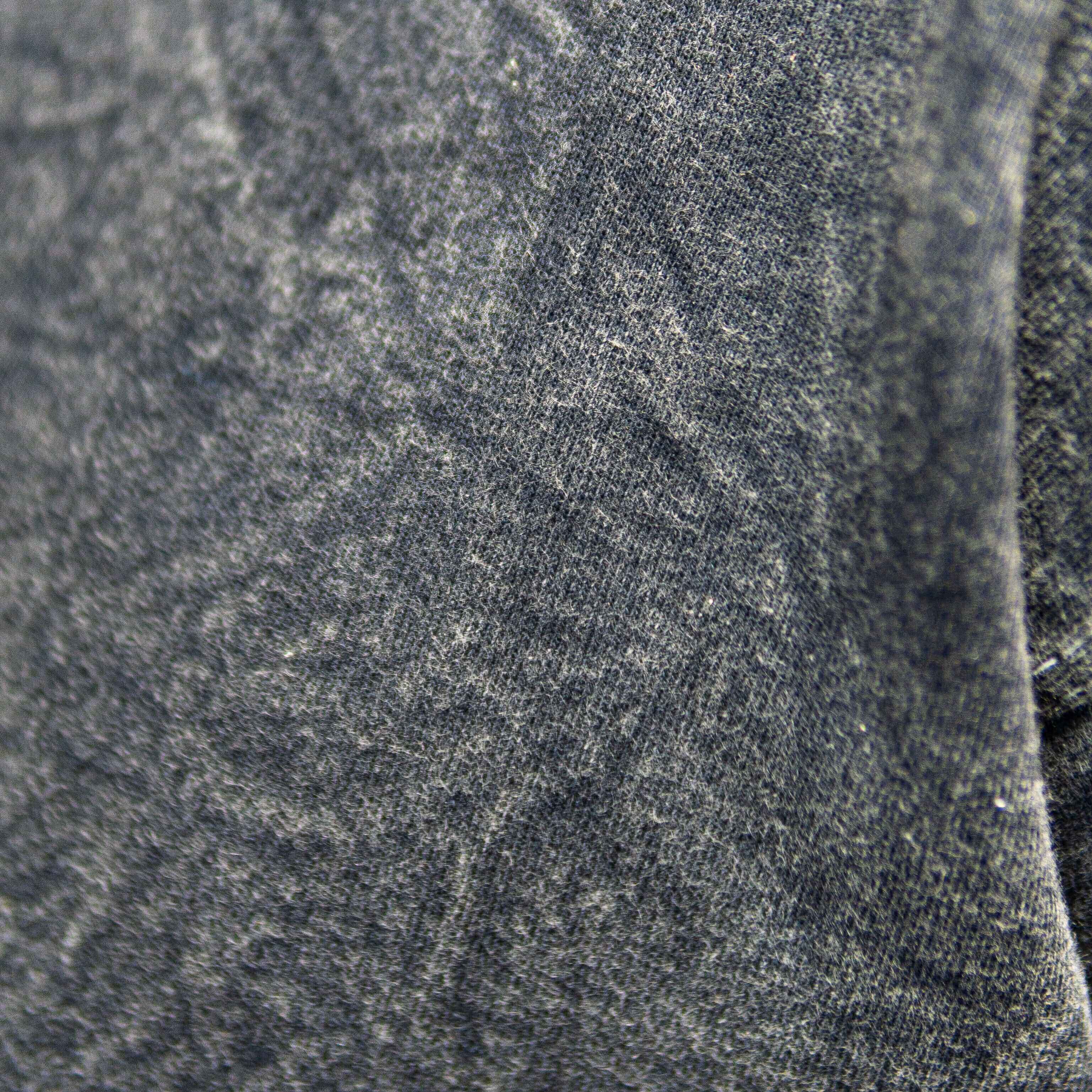 Close-up of textured acid wash fabric
